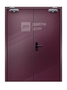 Глухая двупольная ДПМ-02 3-го типа противопожарная дверь со скрытыми петлями